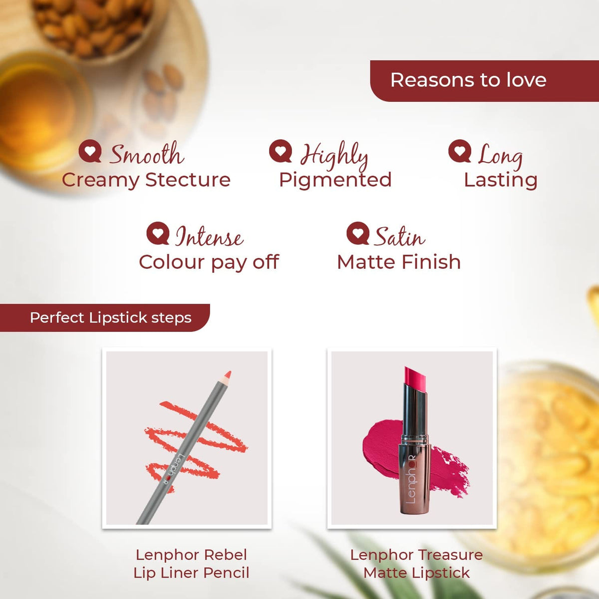 Lenphor - Treasure Matte Lipstick (3g)