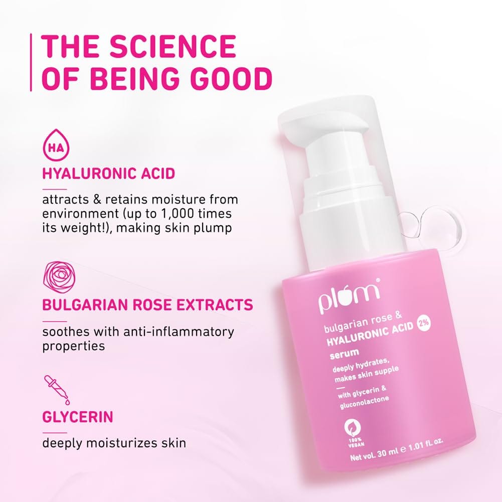 Plum - 2% Hyaluronic Acid Serum with Bulgarian Rose (30ML)