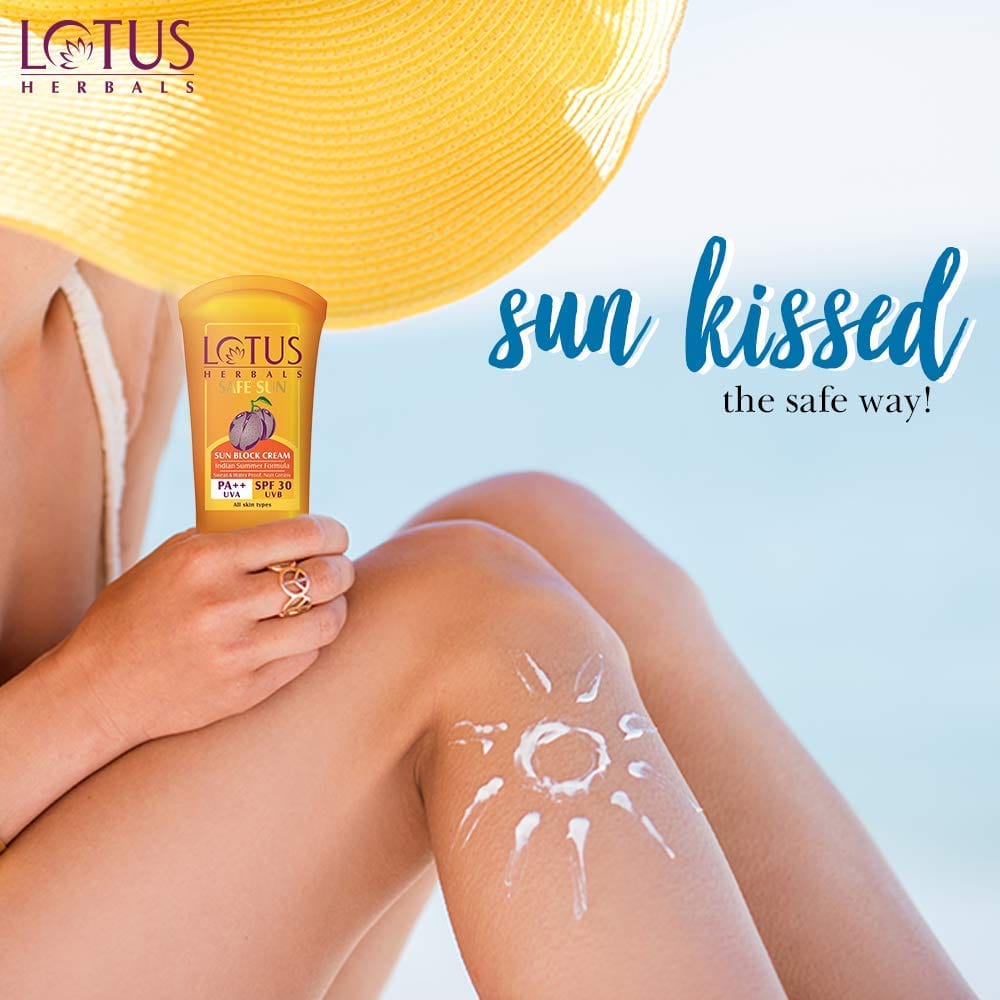 Lotus Herbals - Safe Sun Sunblock SPF 30 PA++, Sunscreen for Indian Summer Condition (100g)