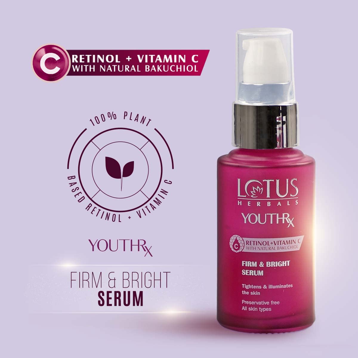 Lotus Herbals - YouthRx Firm & Bright Face Serum (30mL)