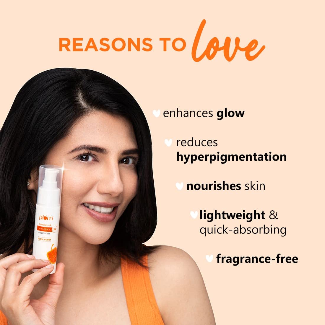 Plum - 3% Vitamin C Moisturizer with Mandarin | For Glowing Skin (50mL)