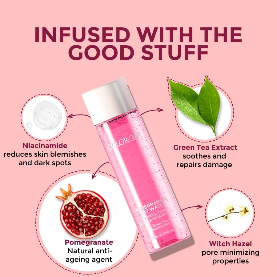 Colorbar - Pomegranate Fat Water Pore Refining Toner Serum (120ml)