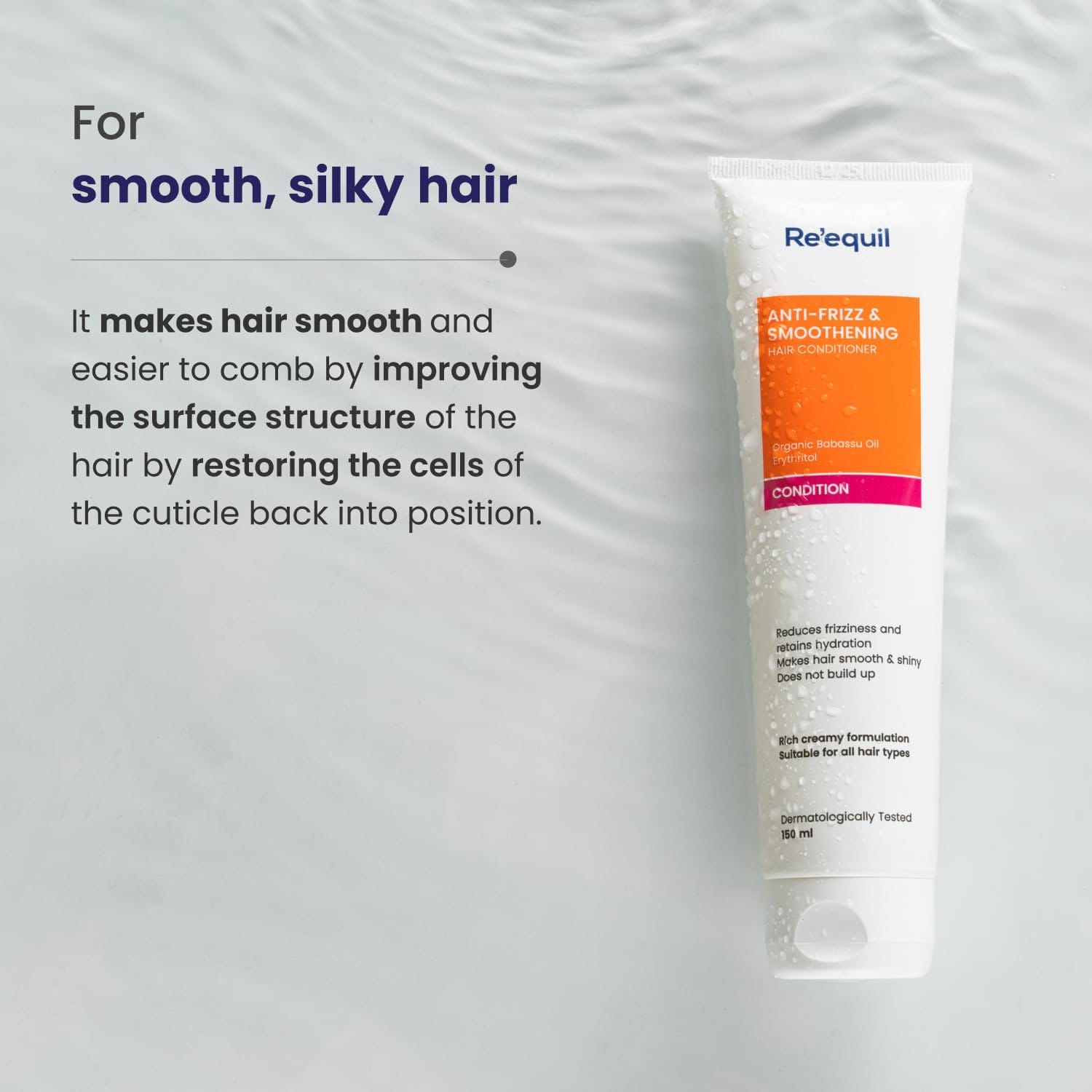 Re'equil - Anti Frizz & Smoothening Aloe Vera Conditioner With Babassu Oil