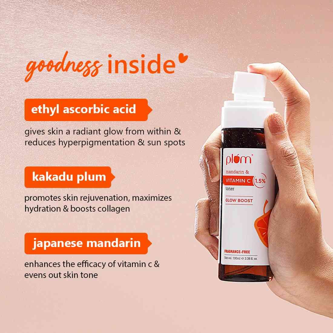 Plum - 1.5% Vitamin C Toner with Mandarin | For Glowing Skin | (100mL)