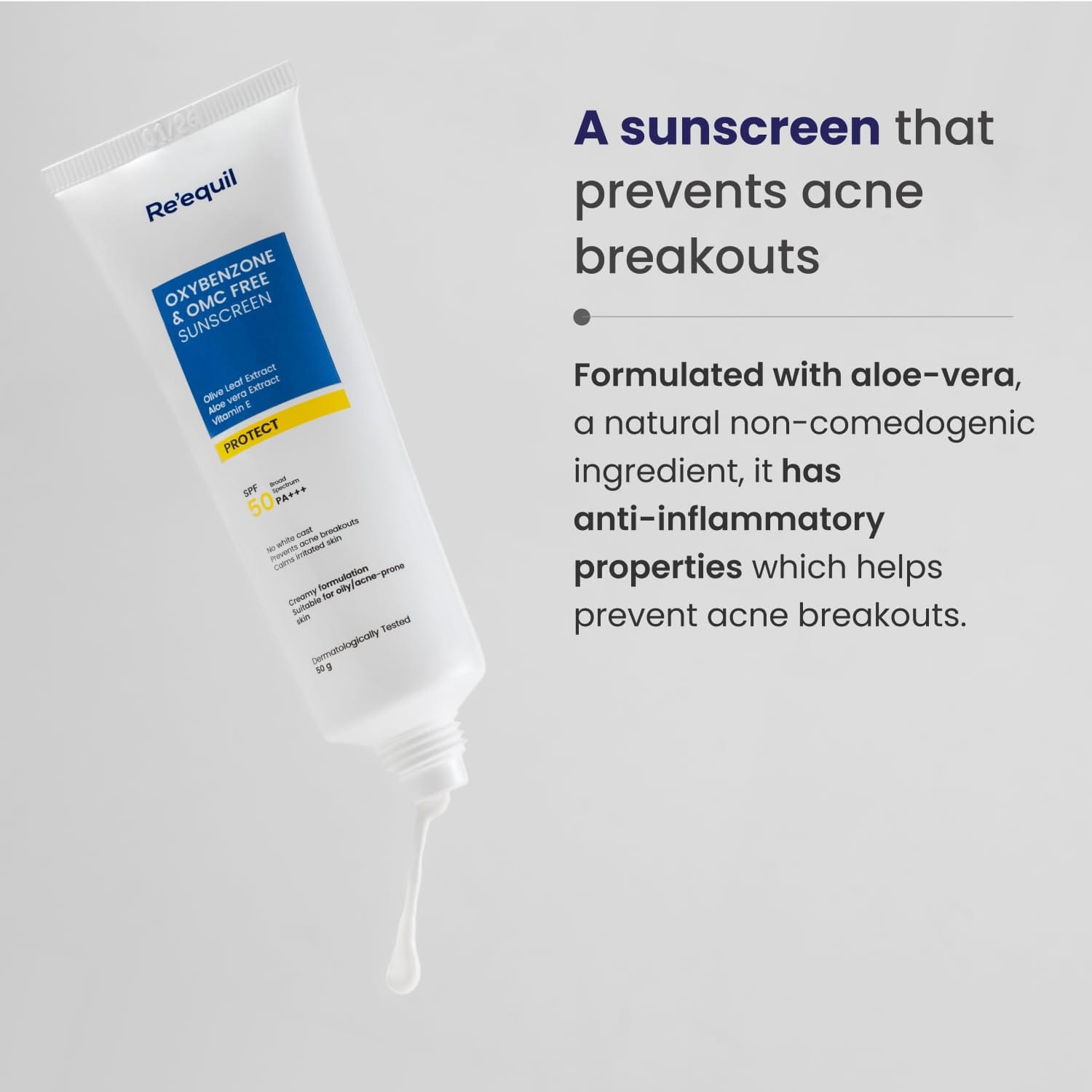 Re'equil - Oxybenzone and OMC Free Sunscreen For Oily (50g)