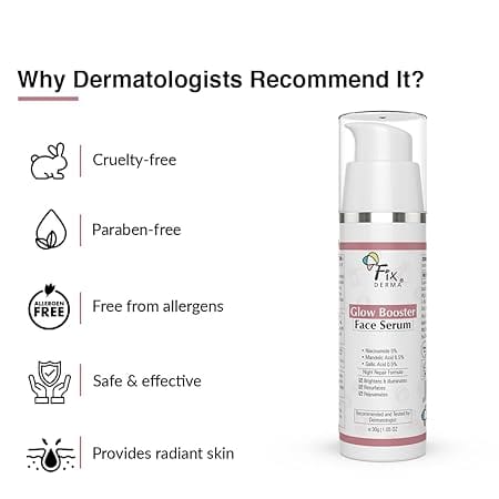 Fixderma - 5% Niacinamide Serum Glow Booster Face serum with 6.5% Mandelic Acid & 0.5% (30g)