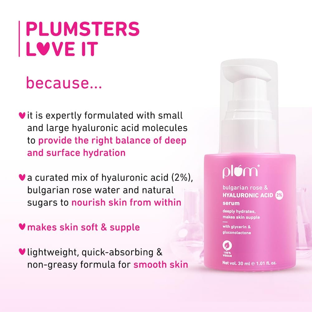 Plum - 2% Hyaluronic Acid Serum with Bulgarian Rose (30ML)