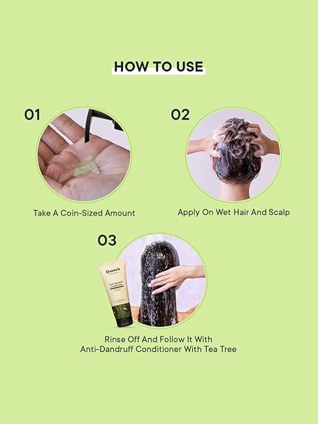 Quench - Anti Dandruff Shampoo with Tea Tree Extracts, Minimizes Dandruff Flakes (250ml)