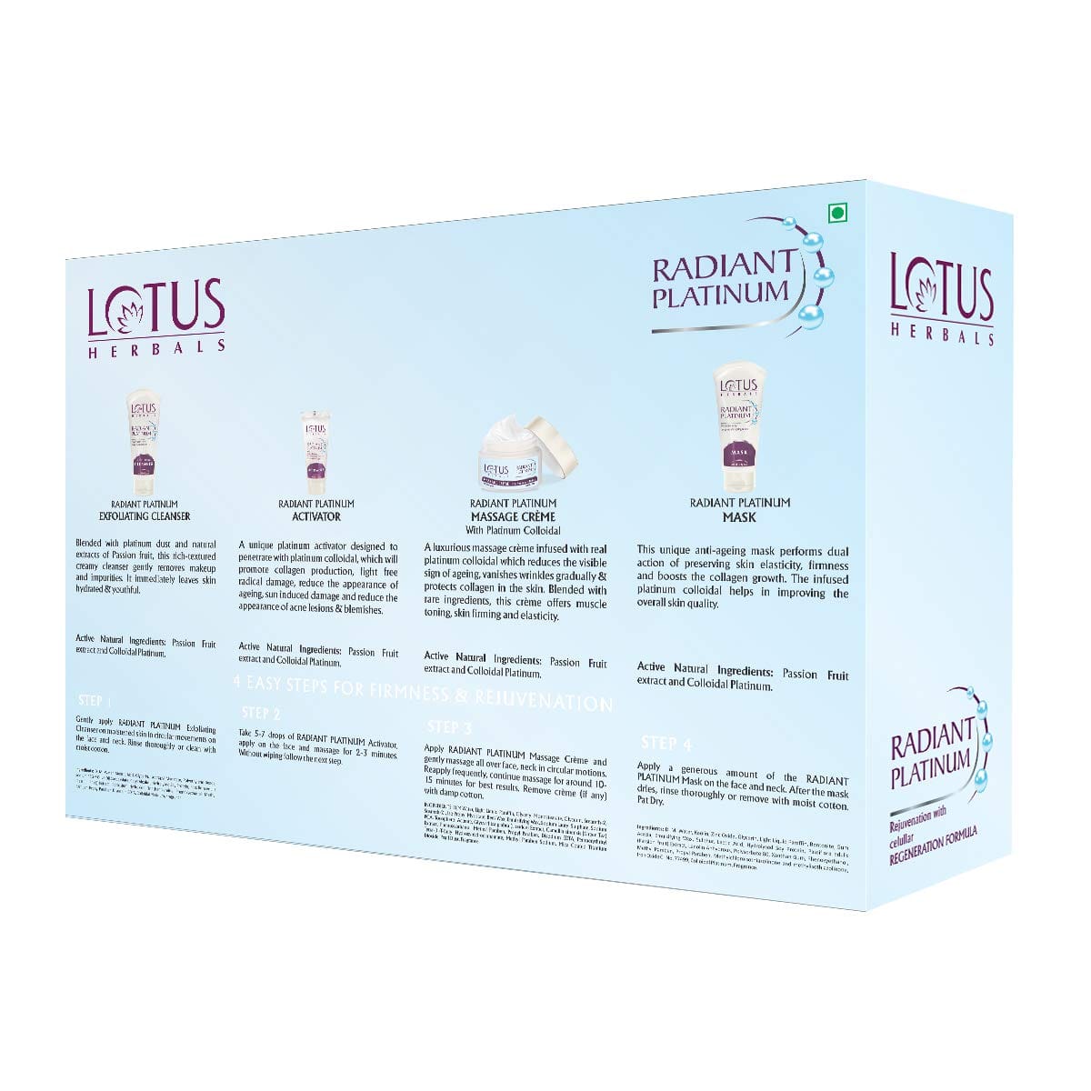 Lotus Herbals - Radiant Platinum Anti-Ageing Facial Kit