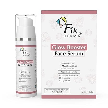 Fixderma - 5% Niacinamide Serum Glow Booster Face serum with 6.5% Mandelic Acid & 0.5% (30g)