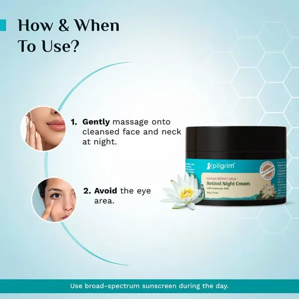 Pilgrim - Korean White Lotus Retinol Night Cream (50g)