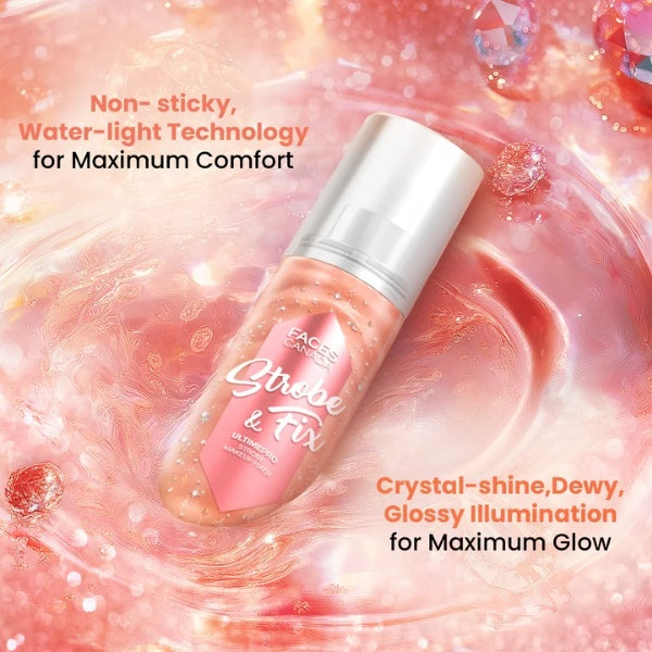 Faces Canada - Strobe & Fix Ultimepro Stroble Makeup Fixer Rose Gold (100ml)