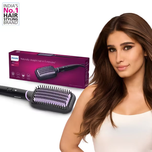 Philips - Heated Straightening Brush (BHH880/10)