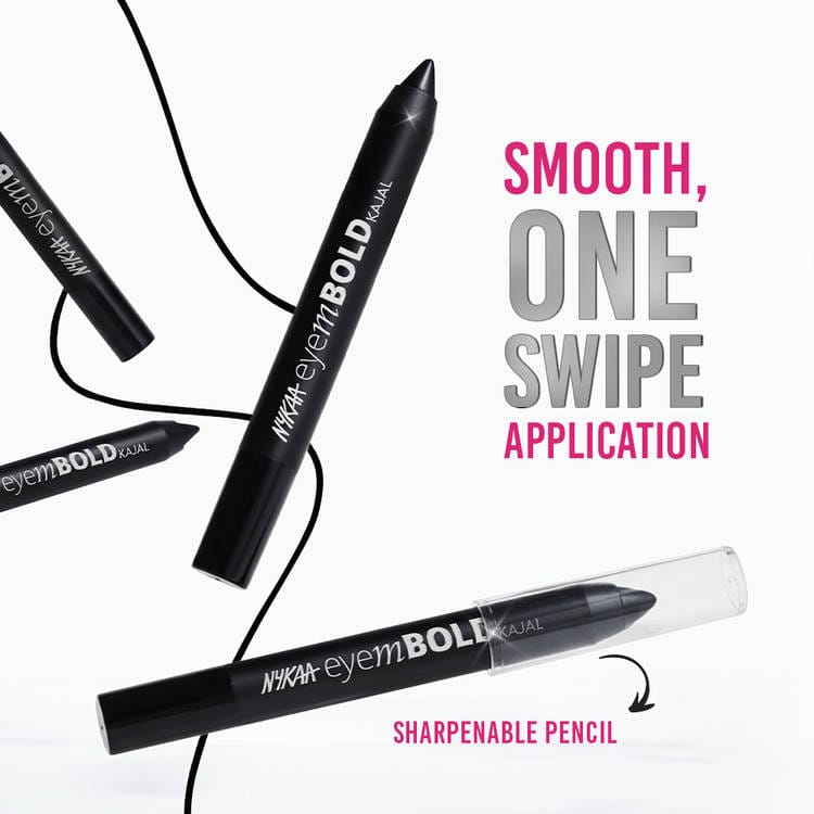 Nykaa - Eyem Bold Kajal Bold Eyes Only Deep Black 001 (2.8g)
