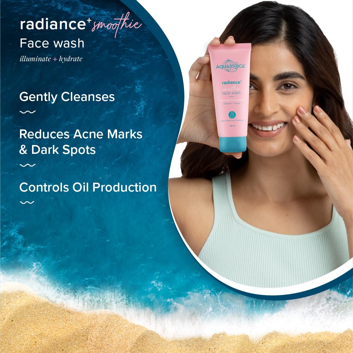 Aqualogica - Radiance+ Smoothie Face Wash (100mL)