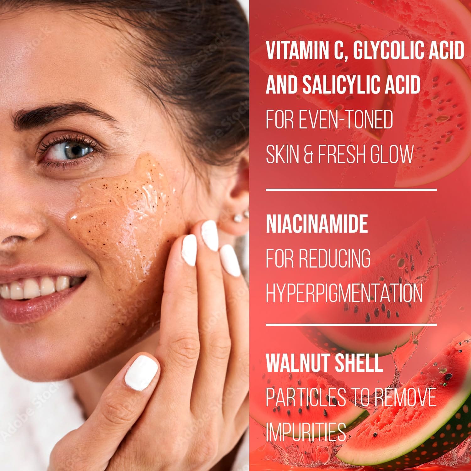 Faces - Watermelon Fresh Glow Face Scrub (70ml)