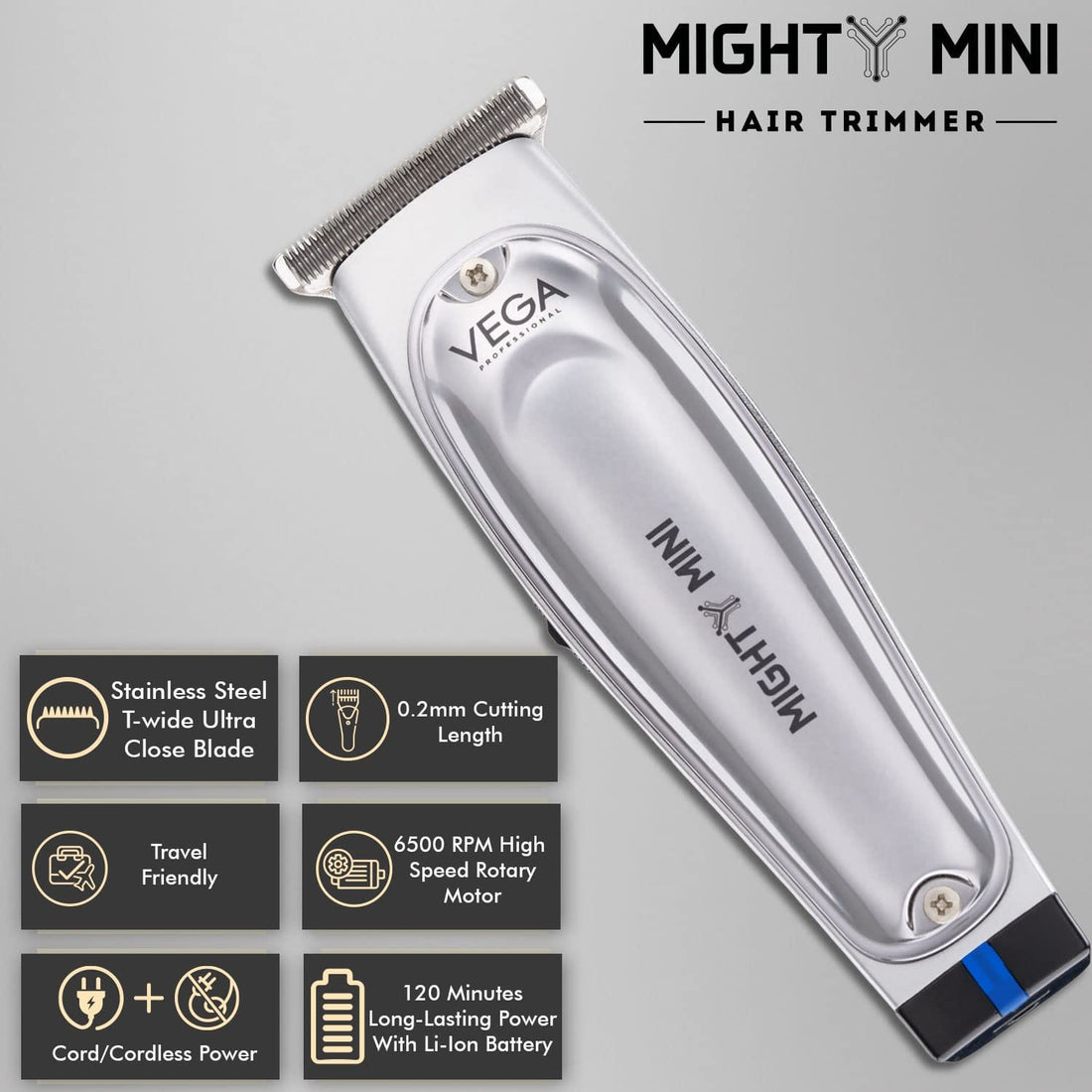 VEGA - PROFESSIONAL Men Mighty Mini Hair Trimmer (VPVHT 07)