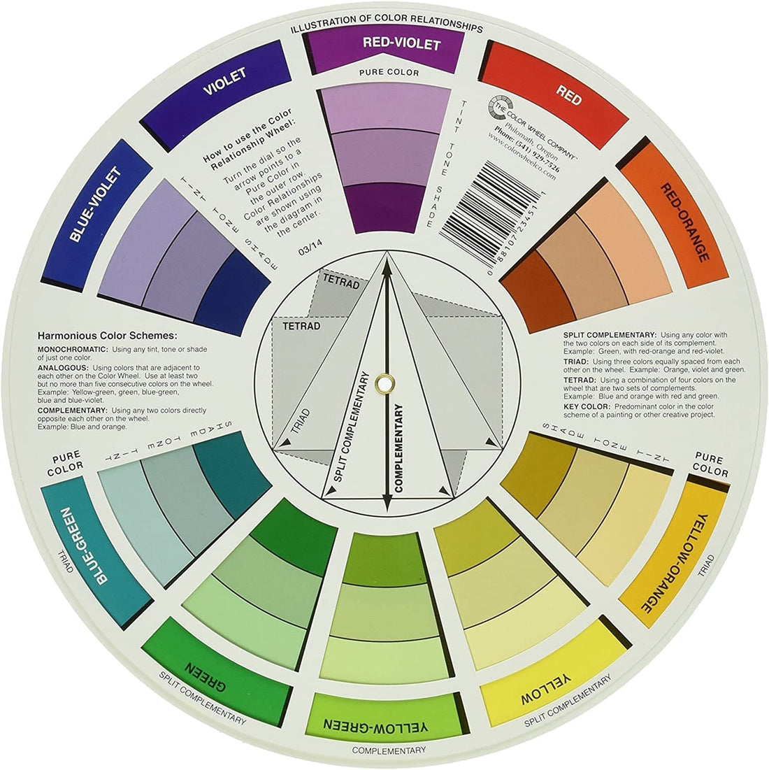 Color Wheel - A Handy Color Mixing Guide for Students, Amateurs and Professionals