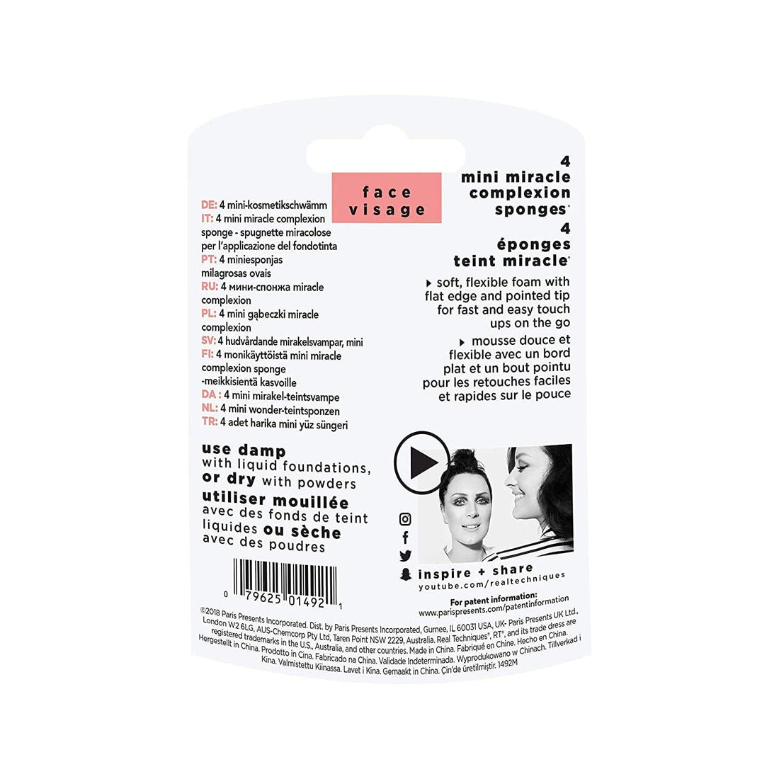 Real Techniques - 4 Mini Miracle Complexion Sponges