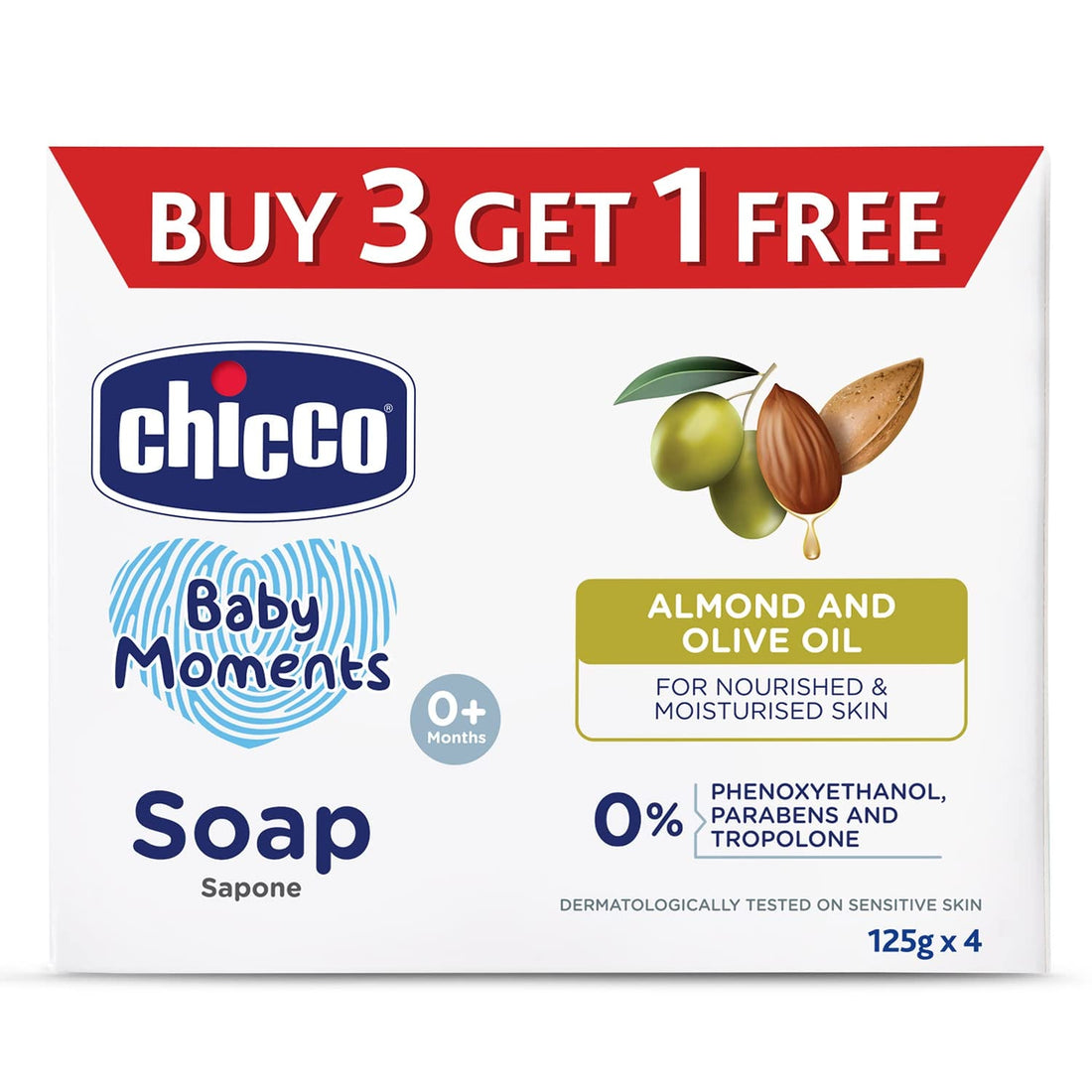 Chicco - Bm Soap 125g (Buy 3 Get 1 Free)