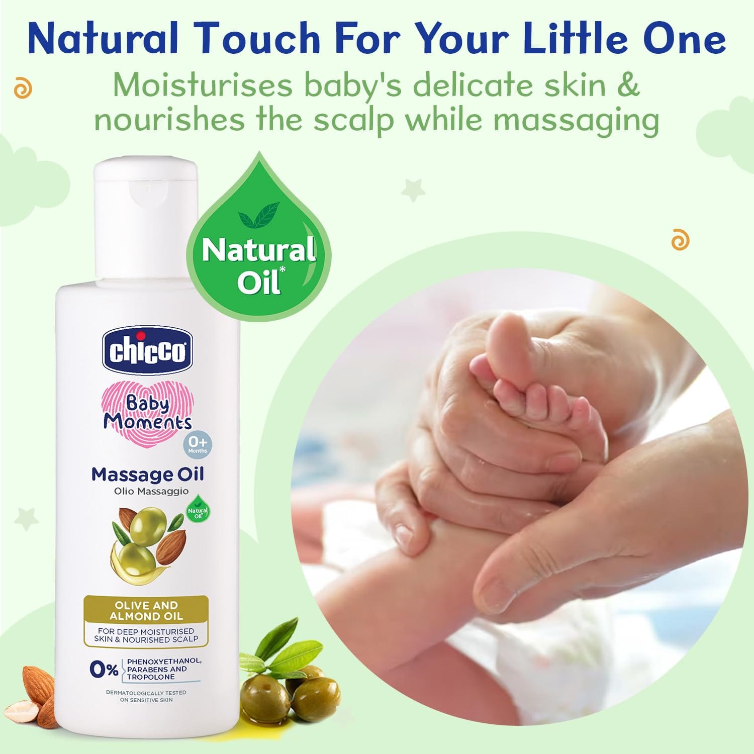Chicco - Baby Moments Massage Oil (300mL)