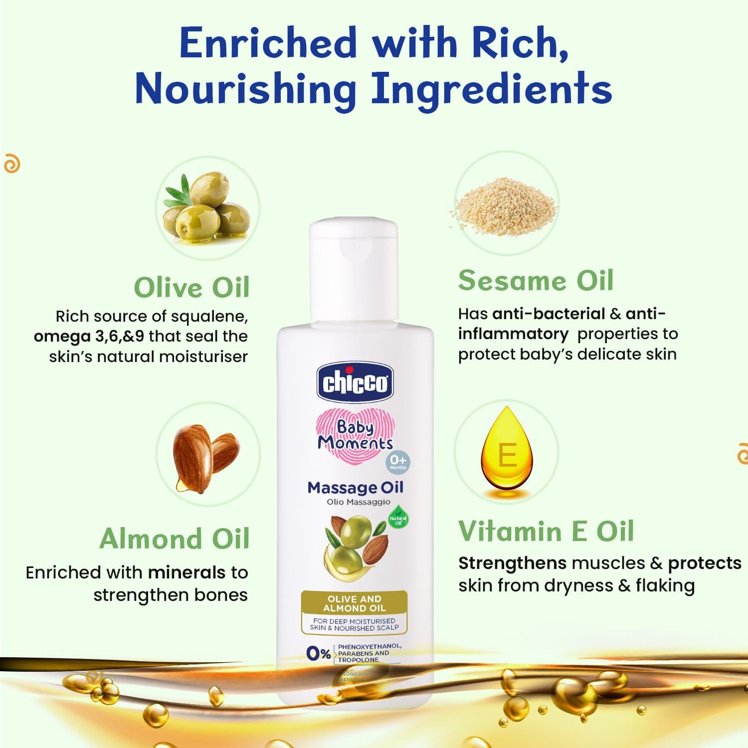 Chicco - Baby Moments Massage Oil (300mL)