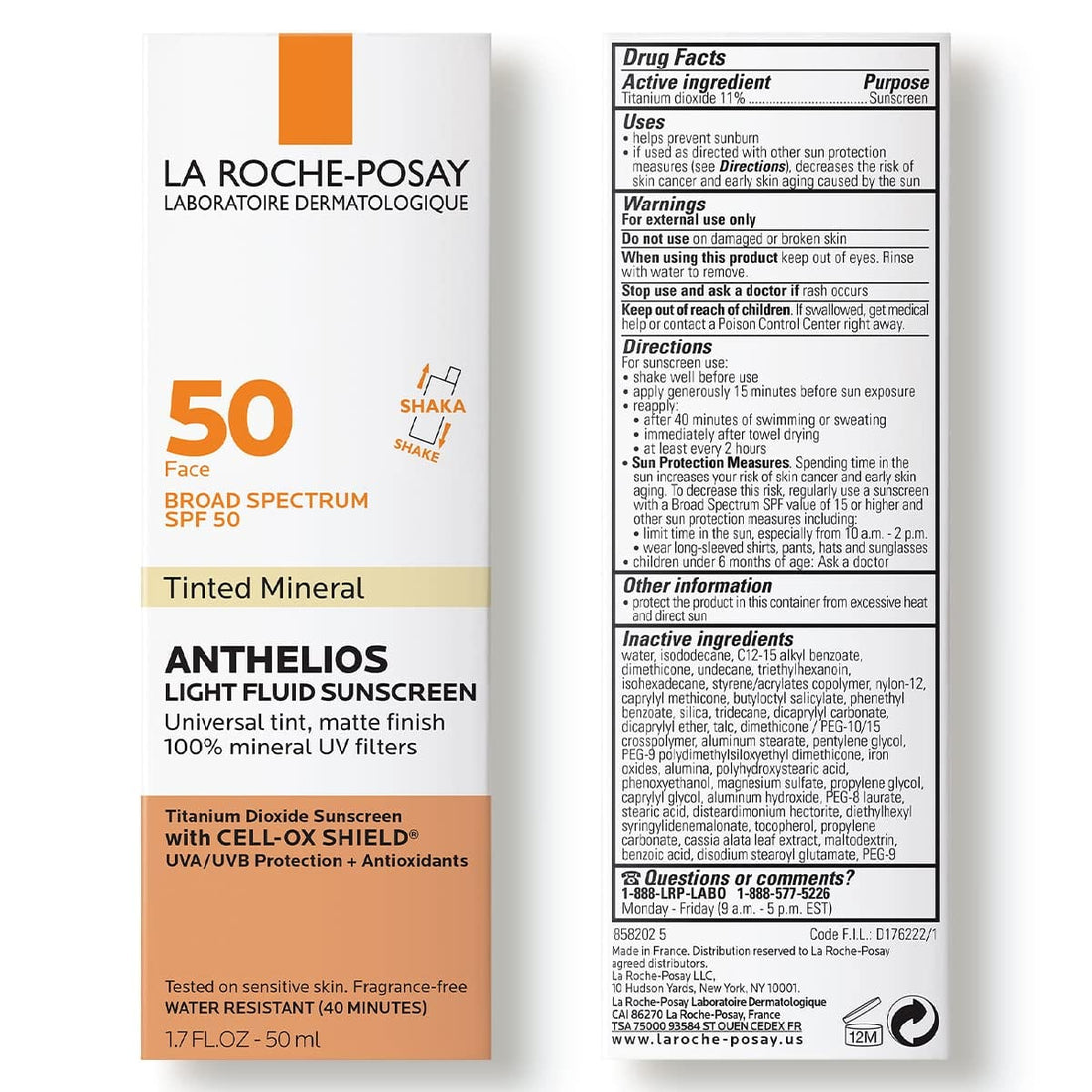 La Roche Posay - Sunscreen Fluid Cream SPF 50 (50mL)