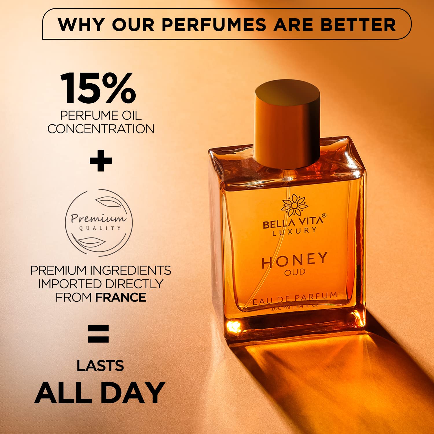 Bella Vita - Luxury Honey Oud Eau De  - Unisex Perfume (100ml)