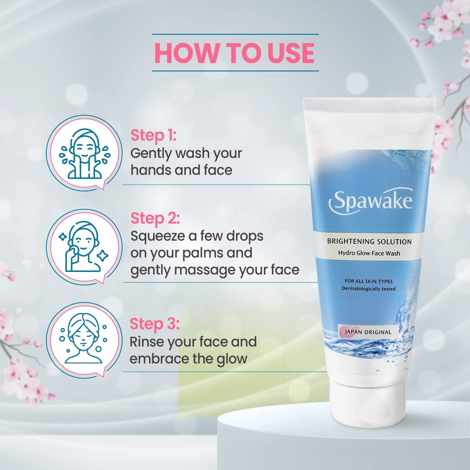 Spawake - Vitamin C Face Wash, Brightening Solution Hydro Glow (100g)