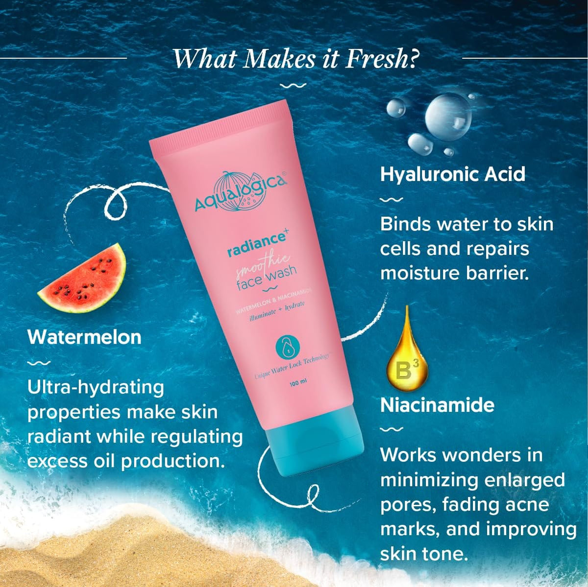 Aqualogica - Radiance+ Smoothie Face Wash (100mL)