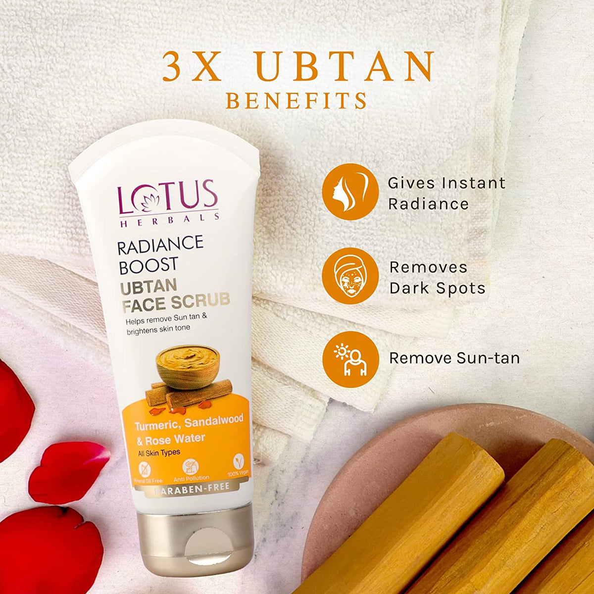 Lotus Herbals - Radiance Boost Ubtan Face Scrub (100g)