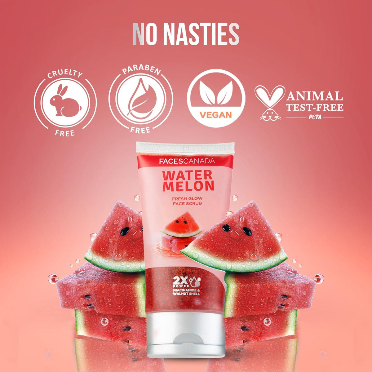 Faces - Watermelon Fresh Glow Face Scrub (70ml)