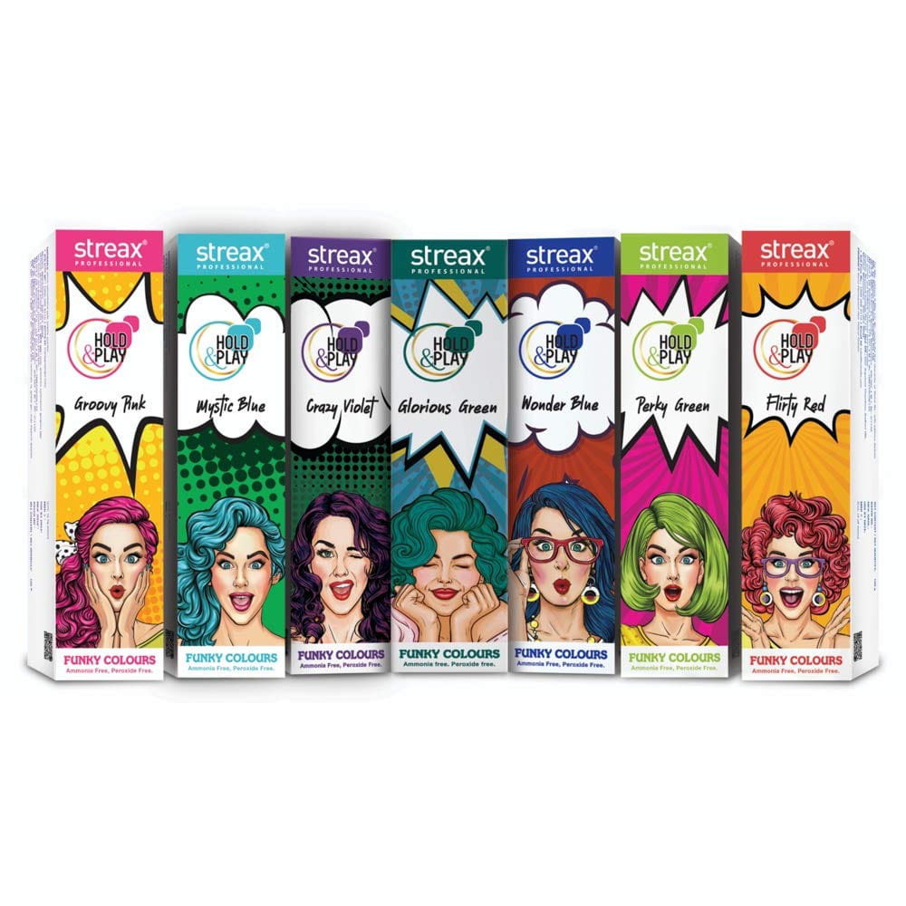 Streax Professional - Hold & Play Funky Colours - Wonder Blue (100g)