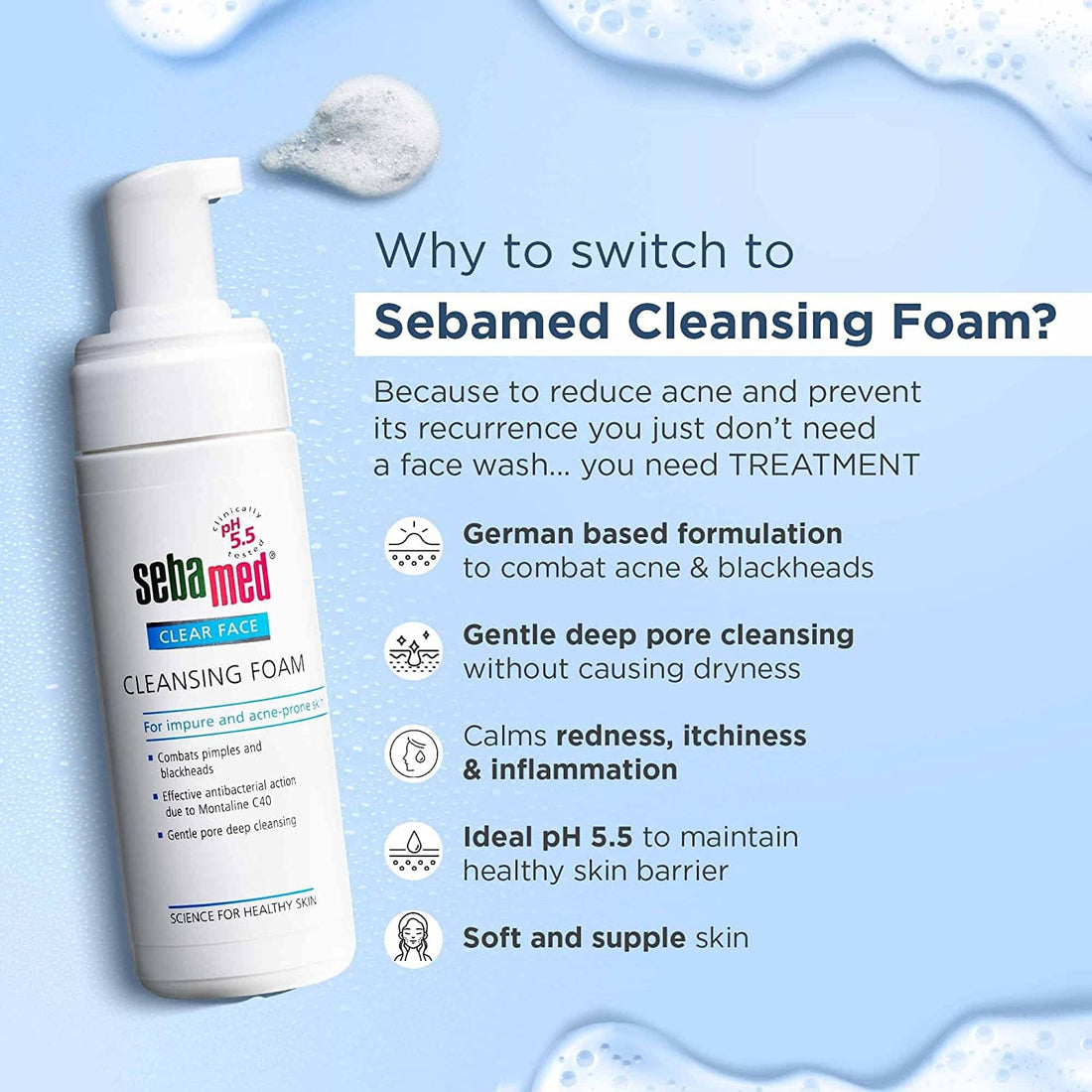 SebaMed - Clear Face Cleansing Foam (150mL)