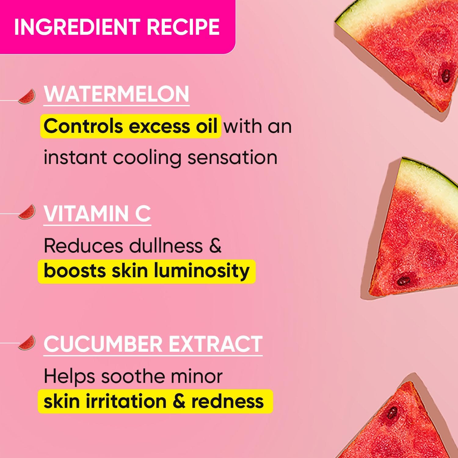DOT & KEY - Watermelon Super Glow Gel Face Wash With Vitamin C & Cucumber Face Wash For Glowing Skin Oil Free Face Wash Removes Excess Oil&Dirt For Combination & Oily Skin For Women & Men (100ML)
