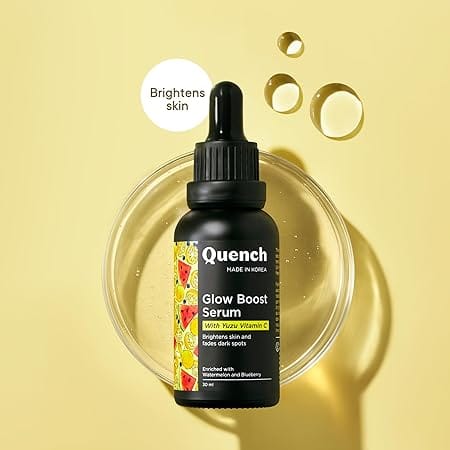 Quench - Vitamin C Glow Boost Face Serum with 5% Ethyl Ascorbic Acid Brightening Serum for Dark Spots & Uneven Skin (30ml)