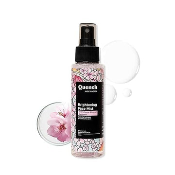 Quench - Brightening Face Mist Toner for Glowing Skin with Cherry Blossom & Hyaluronic Acid Instantly Hydrates & Brightens Skin (100ml)