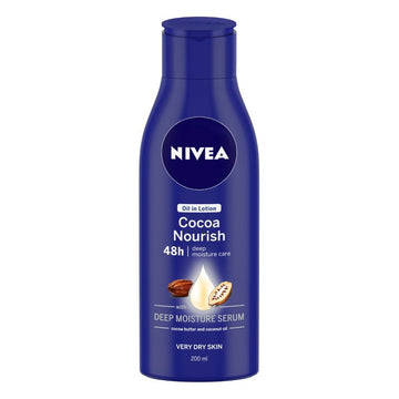 NIVEA - Body Lotion for Very Dry Skin, Cocoa Nourish, with Coconut Oil & Cocoa Butter (200ml)