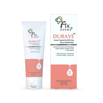 Fixderma - Durave Acne Control & Oil Free Moisturizer For Face With Glycolic Acid, Niacinamide (50g)