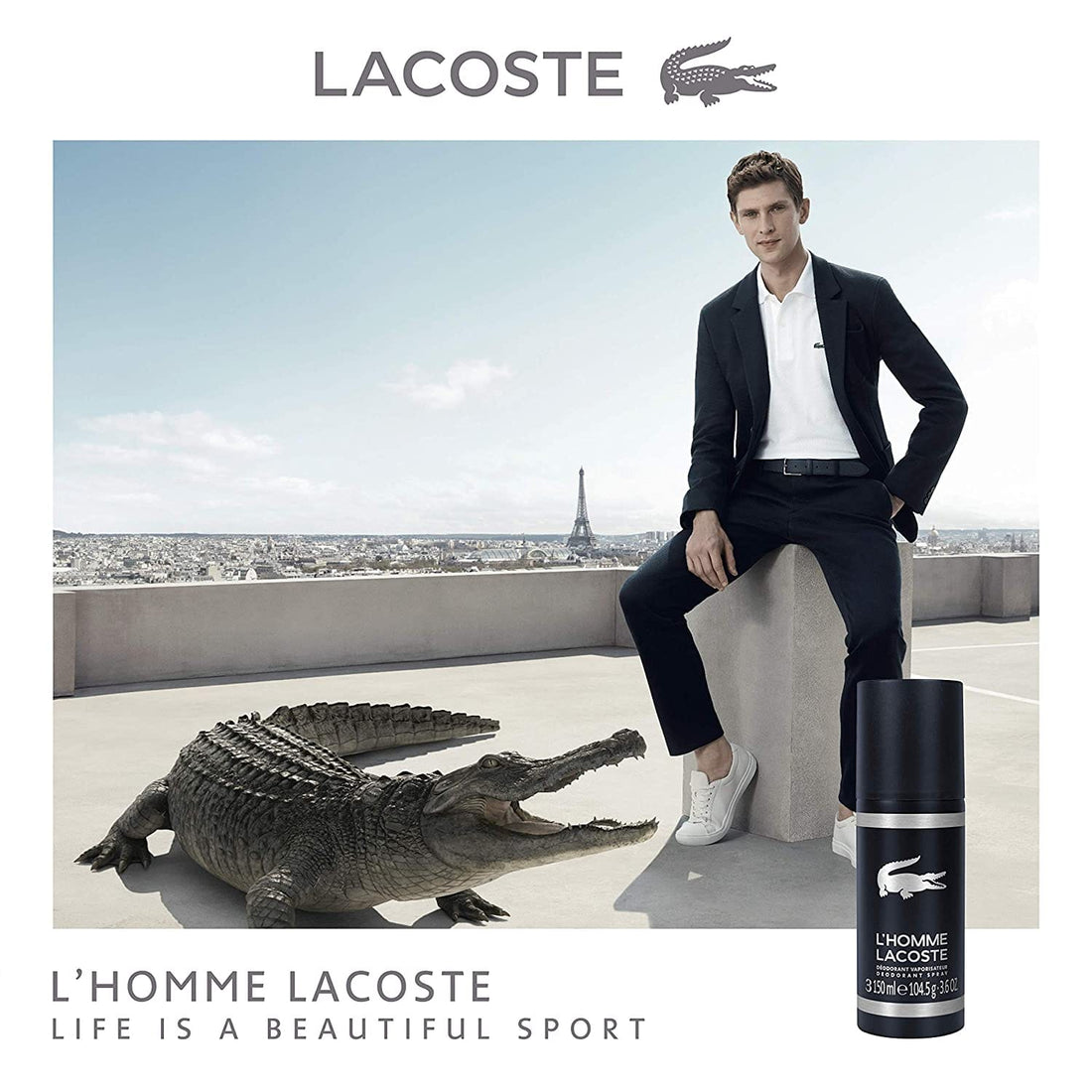 Lacoste L'Homme Deodorant Spray for Men - 150mL