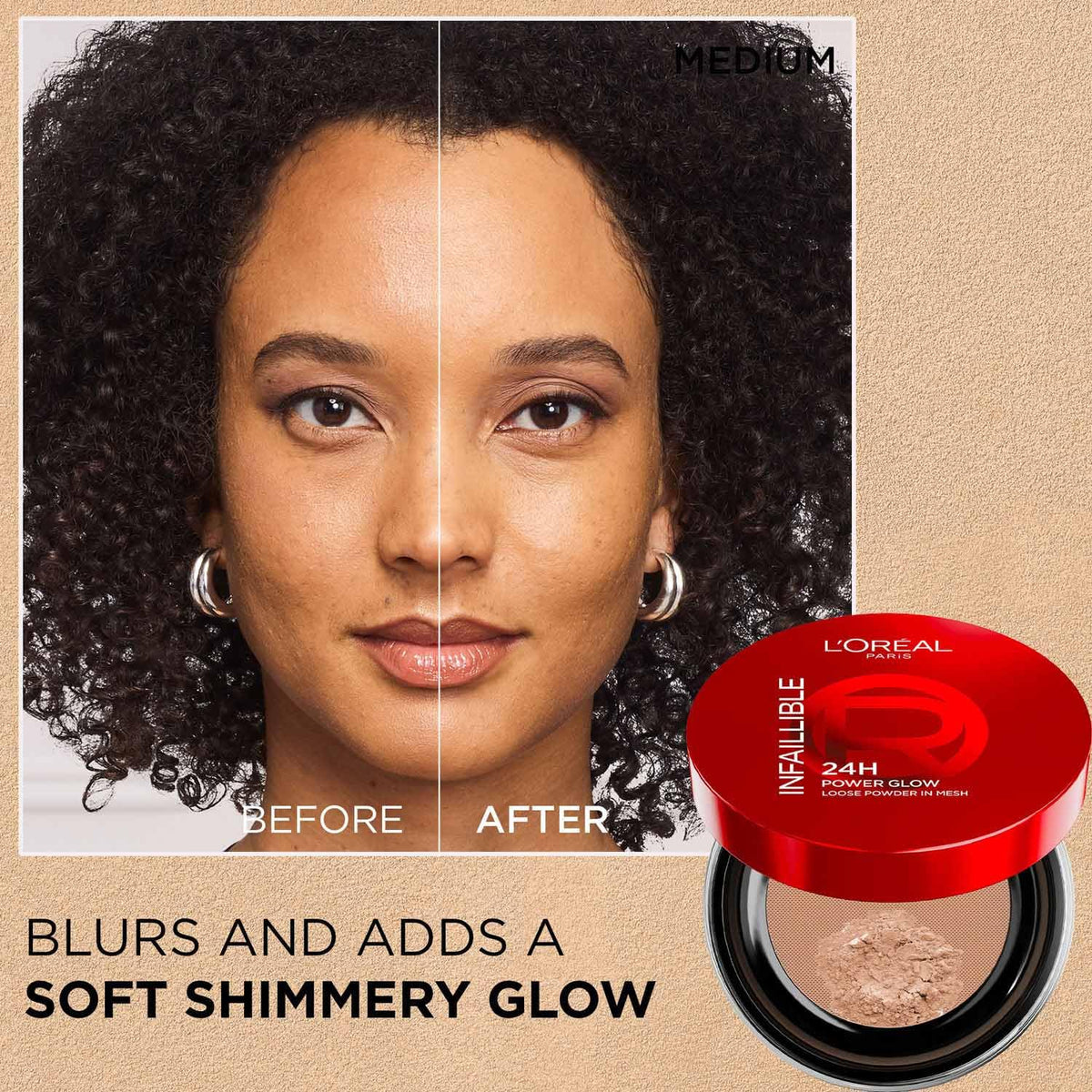 Loreal Paris - Infallible 24H Power Glow Loose Powder In Mesh (9.5)