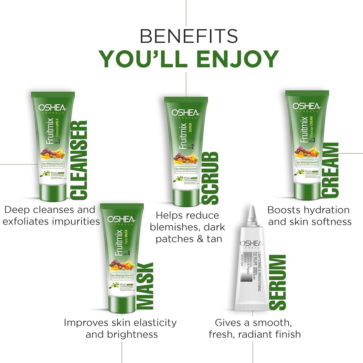 Oshea - Fruitmix Skin Whitening Facial Kit (64g)
