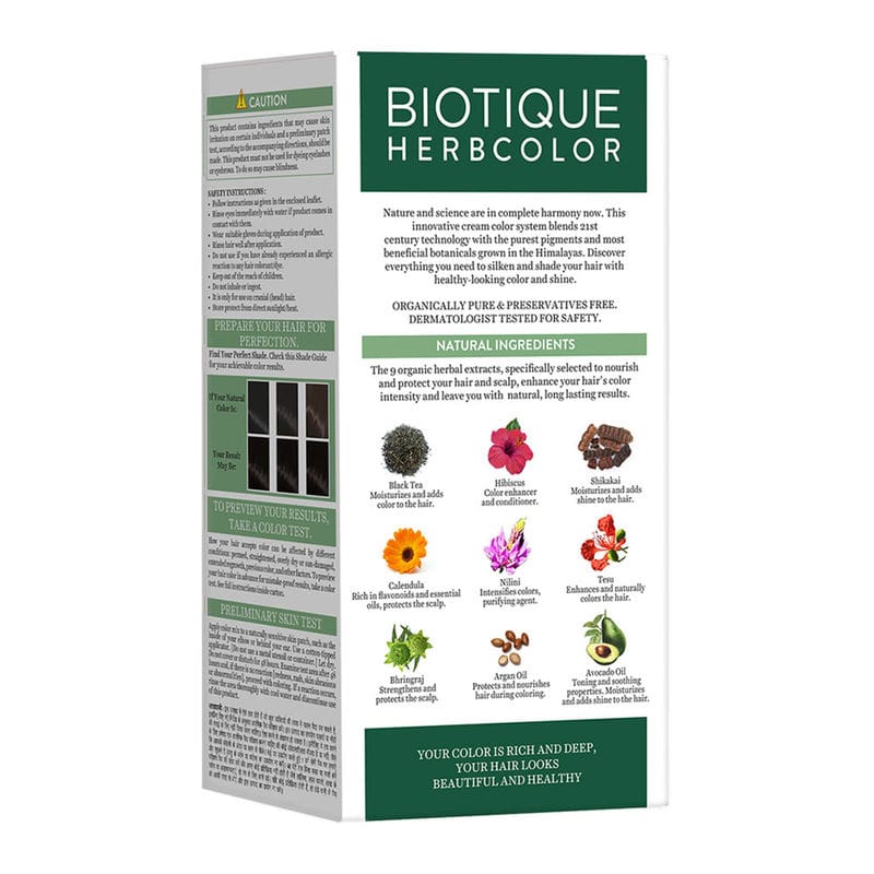 Biotique - Herbcolor Hair Color 3N (50gm+110mL) (Darkest Brown)