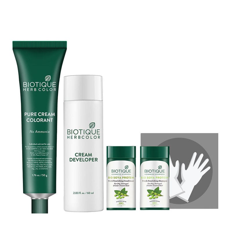 Biotique - Herbcolor Hair Color 4N (50gm+110mL) (Brown)