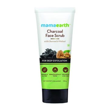 Mamaearth Charcoal Face Scrub For Oily Skin & Normal skin With Charoalc & Walnut (100gm)