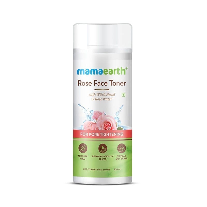 Mamaearth Rose Water Face Toner with Witch Hazel & Rose Water for Pore Tightening (200mL)