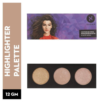 SUGAR - Contour De Force Highlighter Palette - 01 Glow Genius (5g)