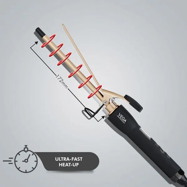 Vega – Pro Cera Curls 9mm Skinny Hair Curler - (VPMCT 07)