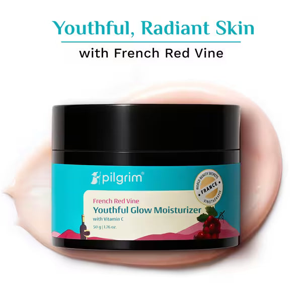 Pilgrim - French Red Vine Youthful Glow Moisturizer WIth Vitamin C (50g)