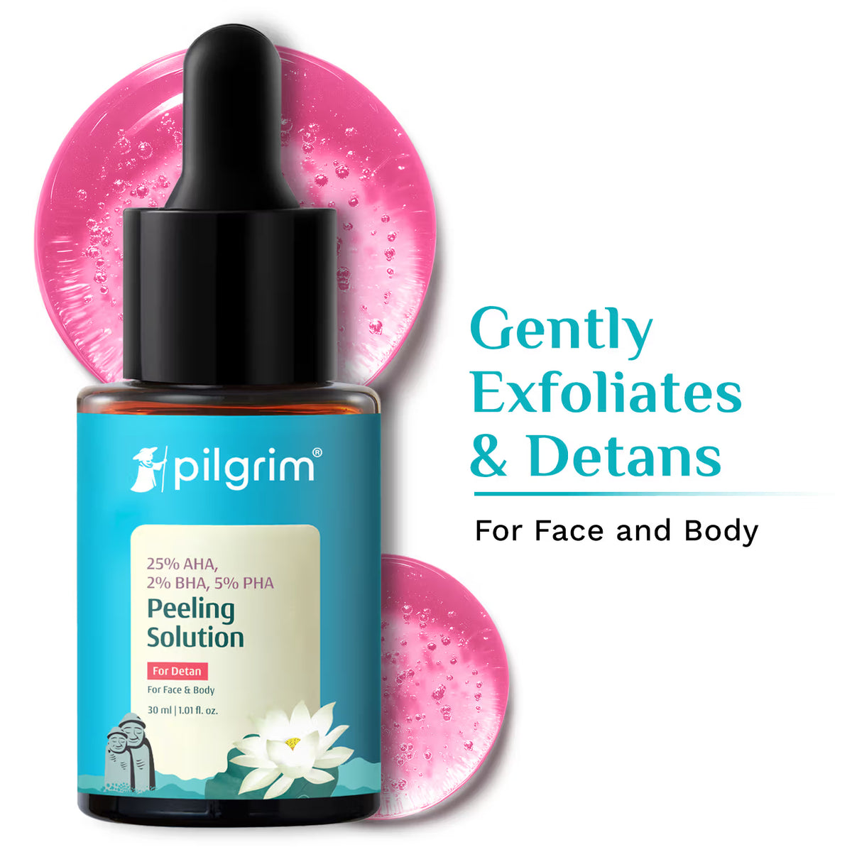 Pilgrim - 25% Aha Peeling Solution For Detan For Face And Body (30ml)